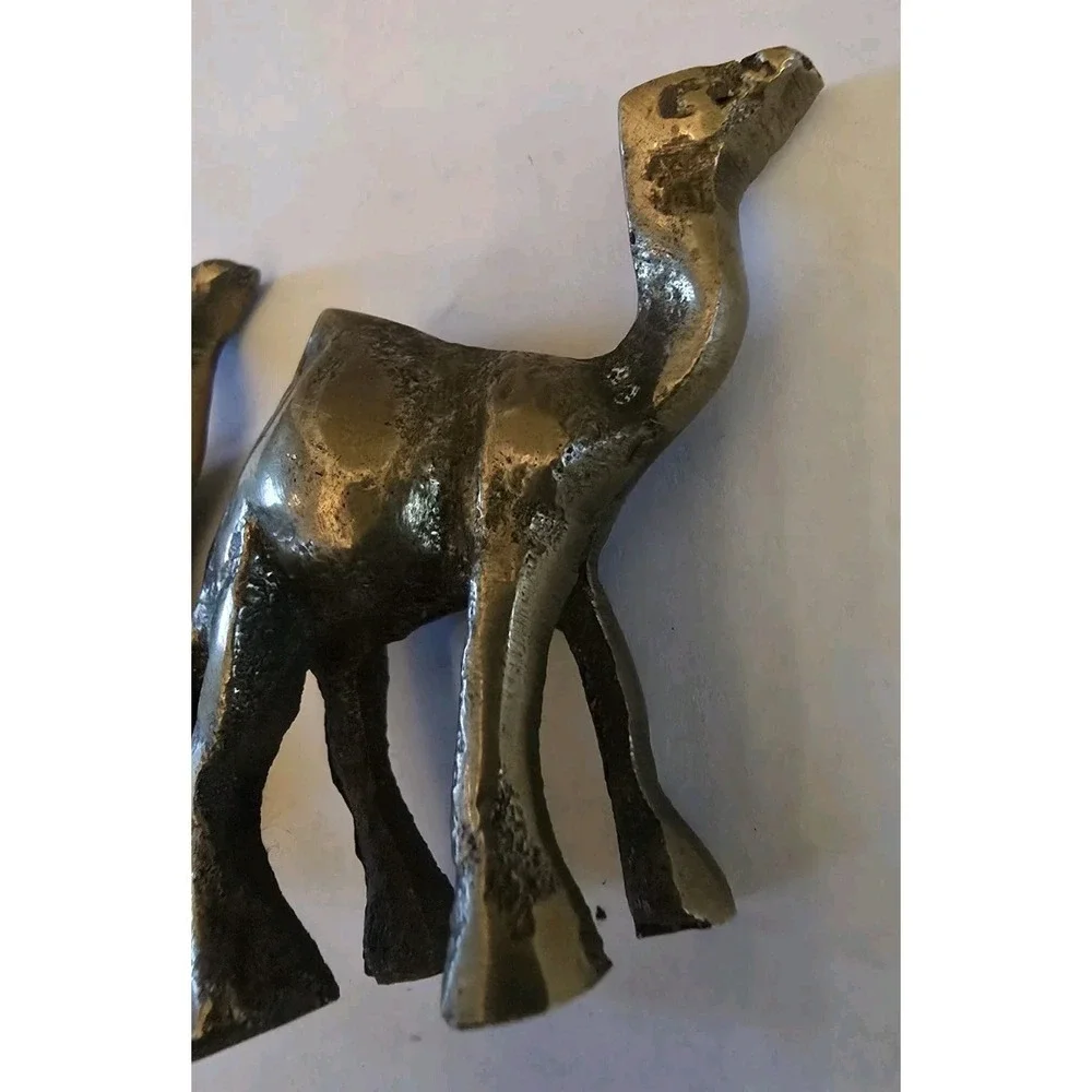 VTG Brass‎ Camel Figurine Home Decor Mid Century Collectible Statue 2